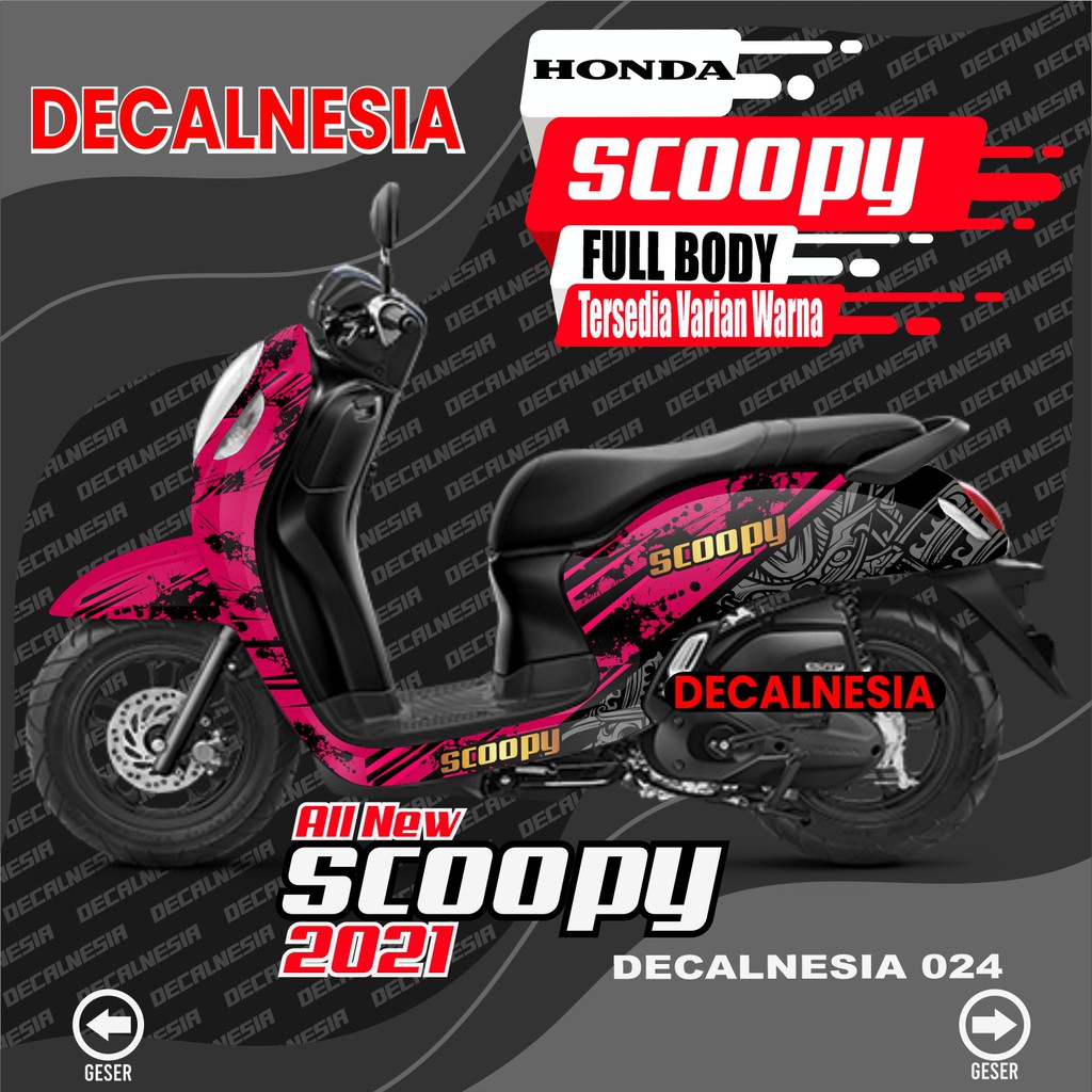 Decal Full Body Motor Honda Scoopy All New 2021 Aksesoris Variasi Stiker Scoopy
