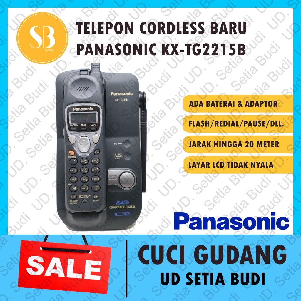 Telepon Wireless Cordless Panasonic KX-TG2215B TG 2215 Baru dan Murah