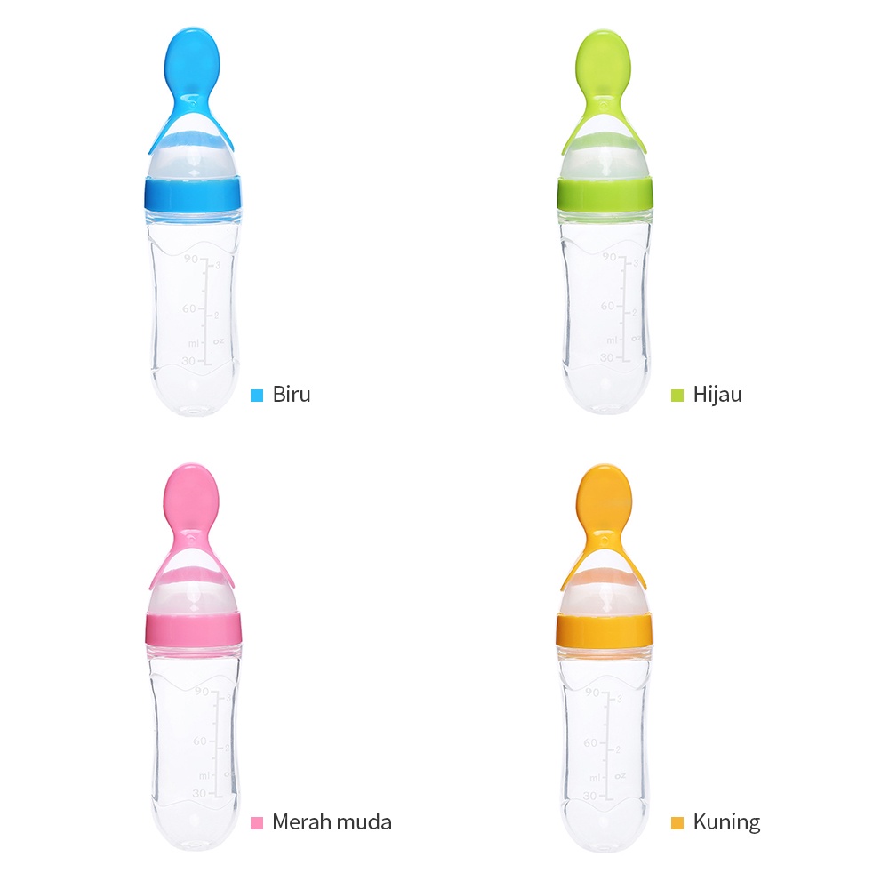 AIKOKY Sendok makan bayi botol dot bahan silikon baby fruit and food feeder