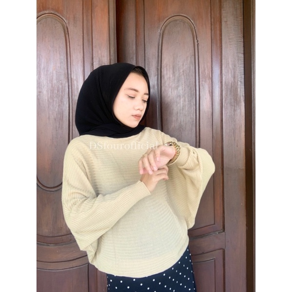 Batwing rajut premium / Lasperal batwing / sweater rajut /betwing rajut/blouse wanita rajut