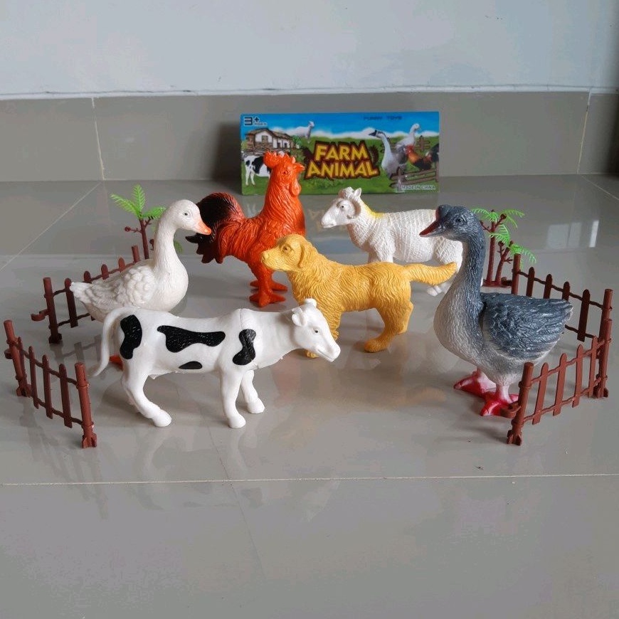 MAINAN SET HEWAN TERNAK ANIMAL FARM ISI 6 JUMBO / ANIMAL TERNAK