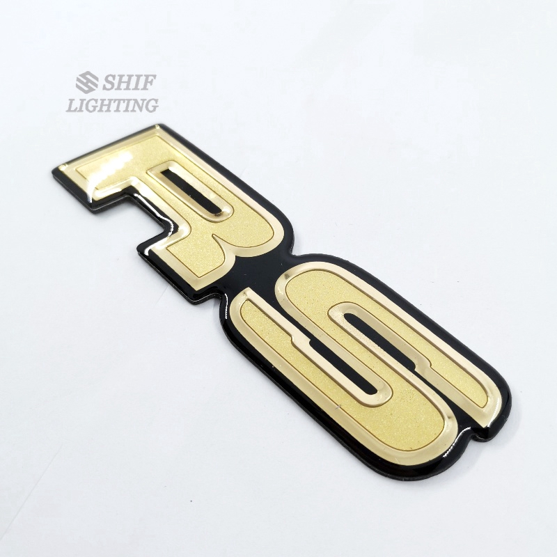 1pc Stiker Emblem Badge Tulisan Rs Warna Emas Untuk Dekorasi Samping Mobil Honda Rs