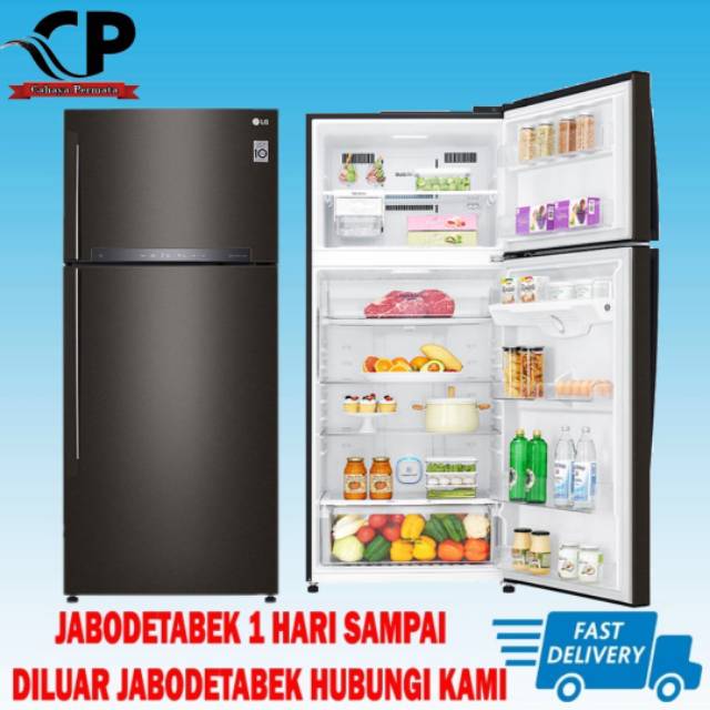 PROMO KULKAS LG GN-H452HXHN 2 PINTU 437L DOOR COOLING PLUS BERGARANSI