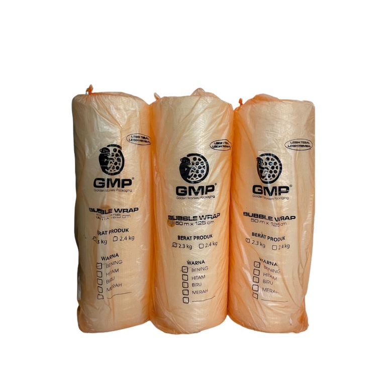 

BUBBLE WRAP MURAH GMP 2.3kg UKURAN 125 cm x 50 m TEBAL KUAT