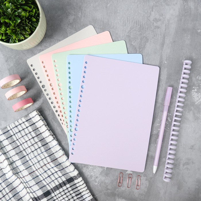 

Limited Diy Minimalist Binder Covers 2Pc Macaron A5 Promo