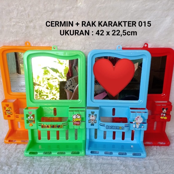 CERMIN + RAK KAMAR MANDI DORAERMON / KACA KAMAR MANDI + RAK / RAK KACA KAMAR MANDI