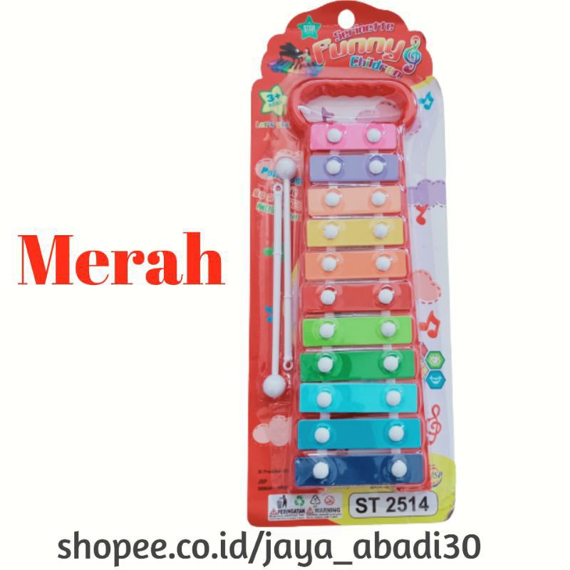 ST 2514 - Mainan Alat Musik Xylophone Xylopon Warna Random ST2514