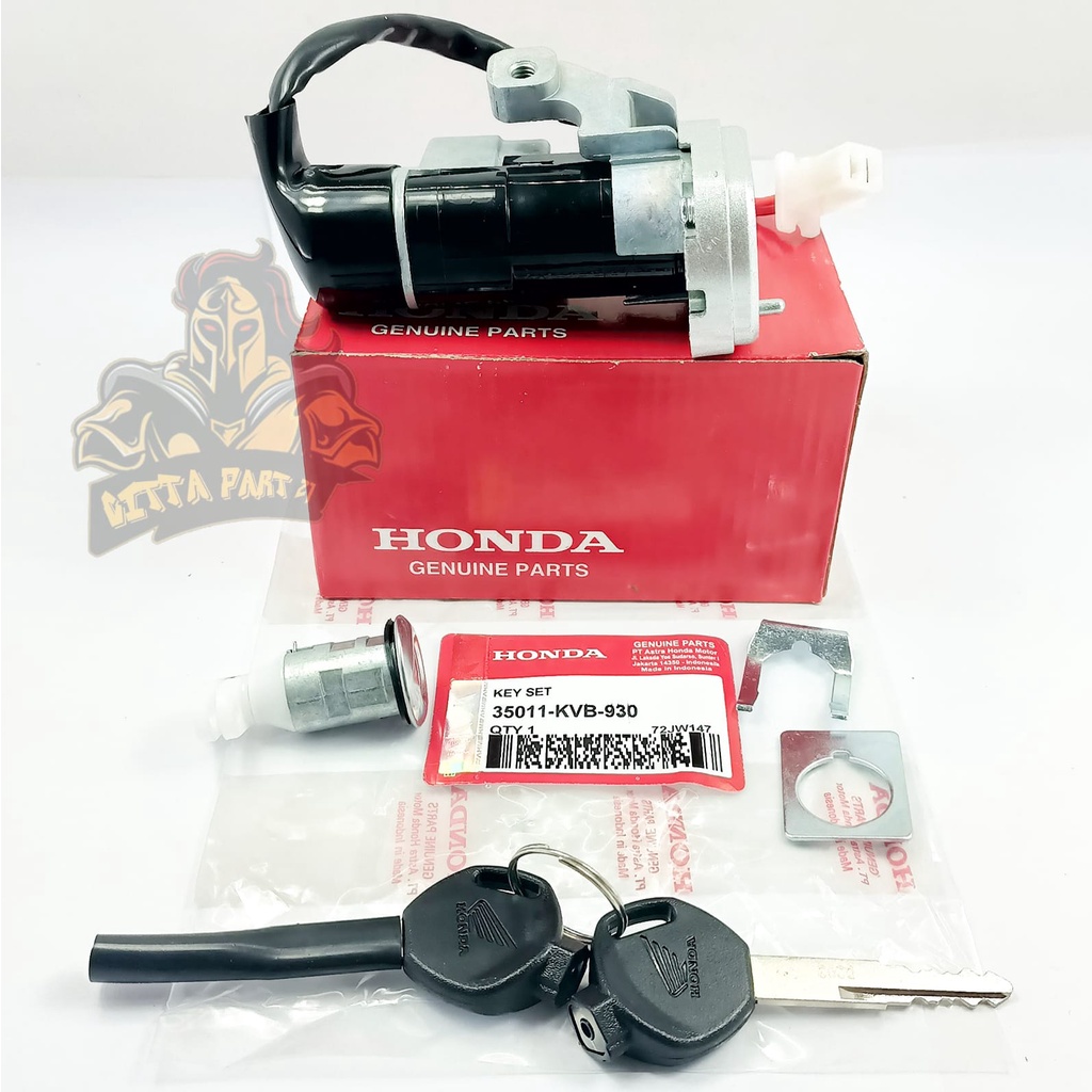 KUNCI KONTAK PLUS  HONDA KVB KUALITAS ASLI ORIGINAL HONDA AHM PASTI PRESISI AWET DAN DIJAMIN MANTAP VARIO 110 KARBU STOP KONTAK KUNCI SET