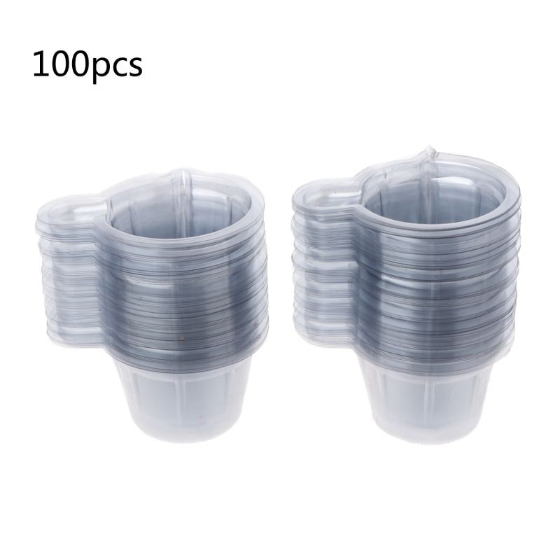 100 Pcs Cup Dispenser Bahan Plastik Sekali Pakai Ukuran 40ml Untuk Membuat Perhiasan