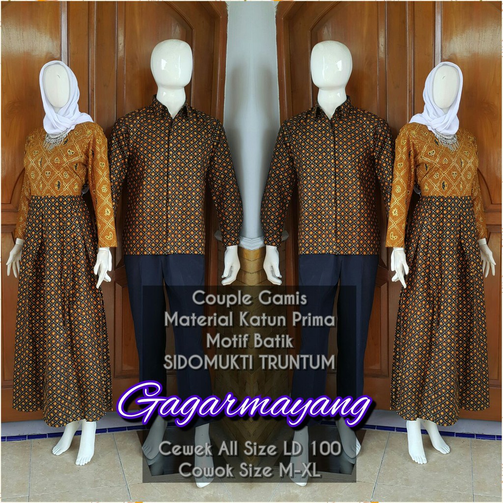 BAJU COUPLE GAMIS BATIK GAGARMAYANG TRUNTUM PRODO Shopee Indonesia