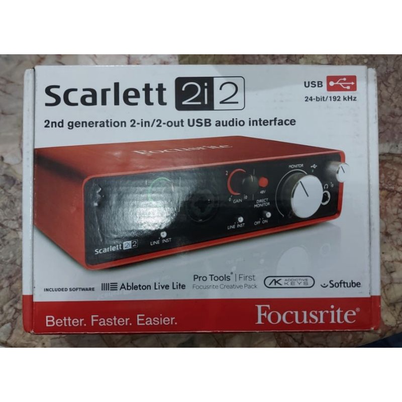 Soundcard FOCUSRITE 2i2 2nd gen paket recording
