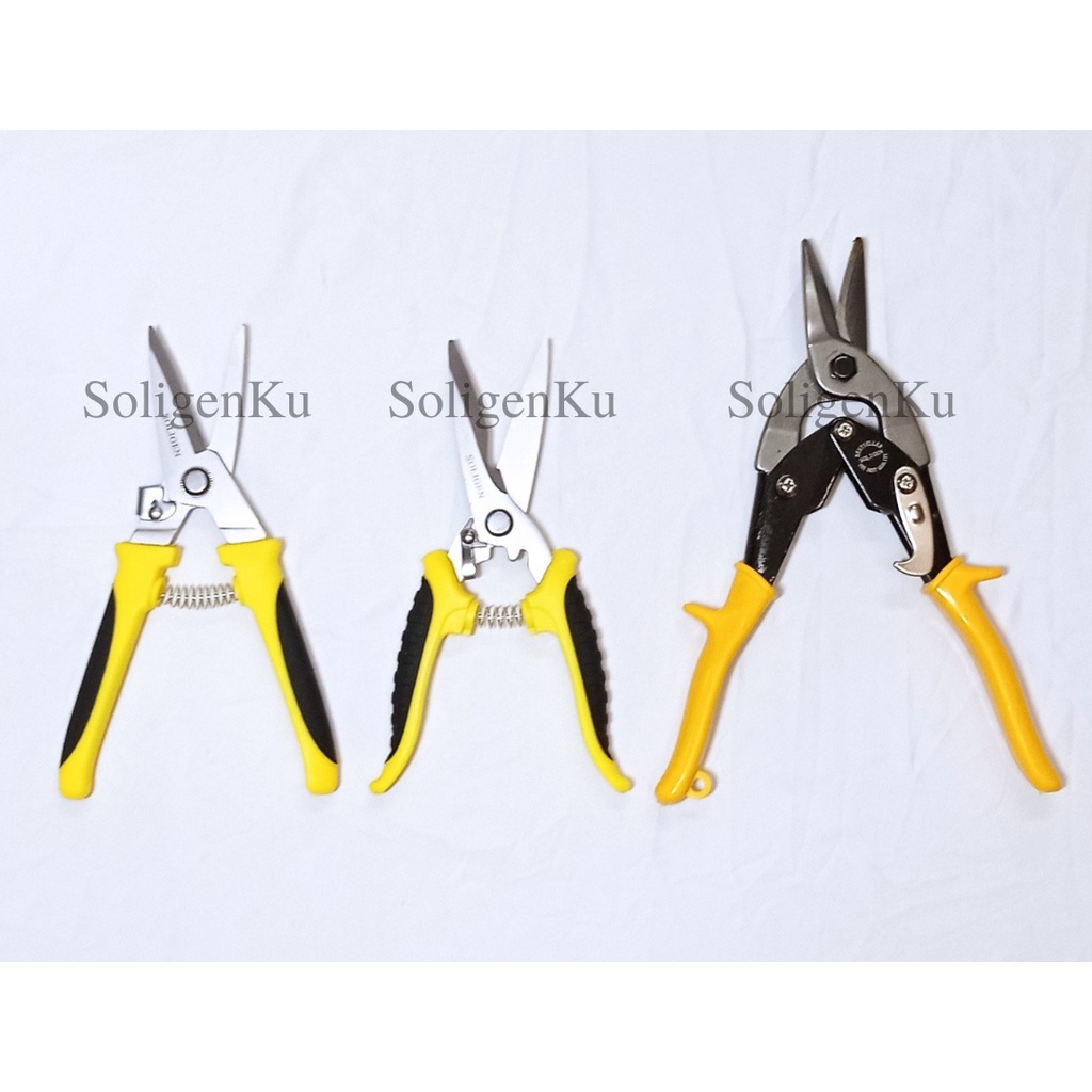 Gunting Holo Hollow Baja Ringan Seng Sebaguna SOLIGEN