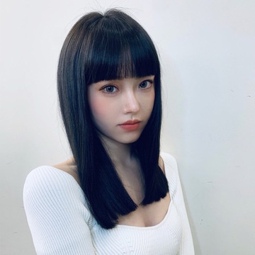 Wig Full Medium Long Hair Korean Lisa Hairstyle Wig Rambut Palsu Fashion Wanita High Quality