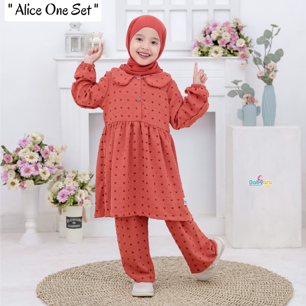 Afsheenastore One Set Alice Setelan Anak Perempuan