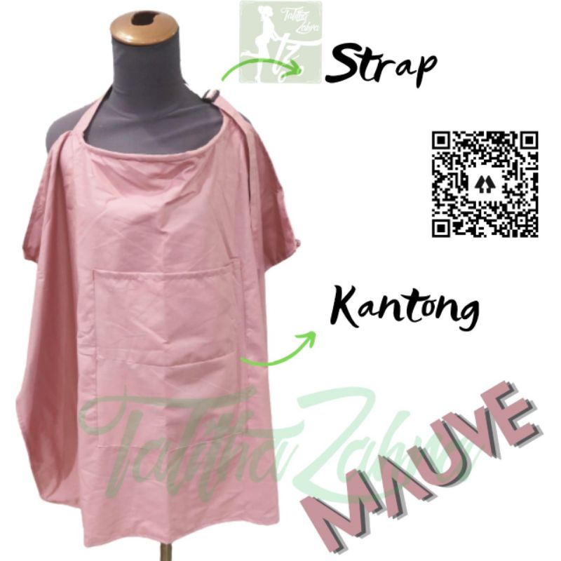 READY STOCK/PASTI ORIGINAL/PASTI READY Apron Menyusui Nursing Cover Double Layer Katun Bolak Balik Free tas mika