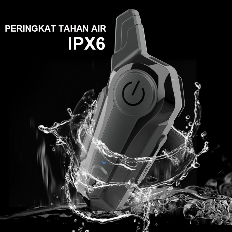 ZACRO E1 Intercom helm  Bluetooth 5.0 FM Radio  intercom dua arah dan Peringkat tahan air IPX6-2