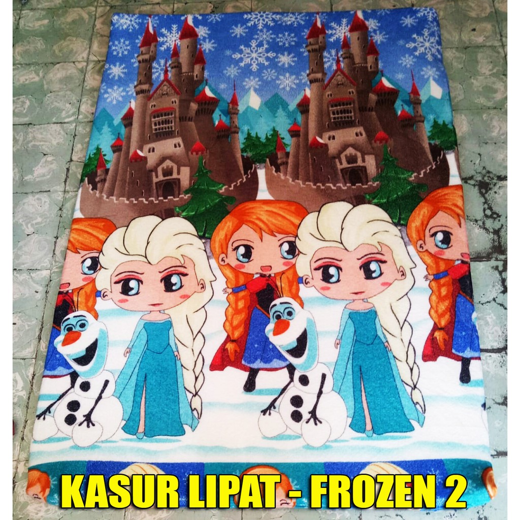 Kasur Lipat Anak Karakter Kain Bulu Halus Uk. +/- 120 cm x 170 cm x 5 cm Bisa Dicuci