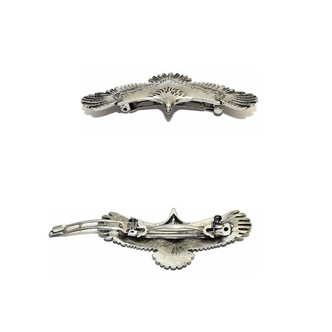 LRC Jepit Fashion Ancient Alloy Eagle Spreading Hair Clips F4263X