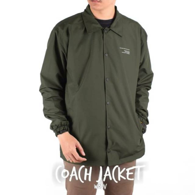 Coach jaket wolv army/ jaket parasut wolv army