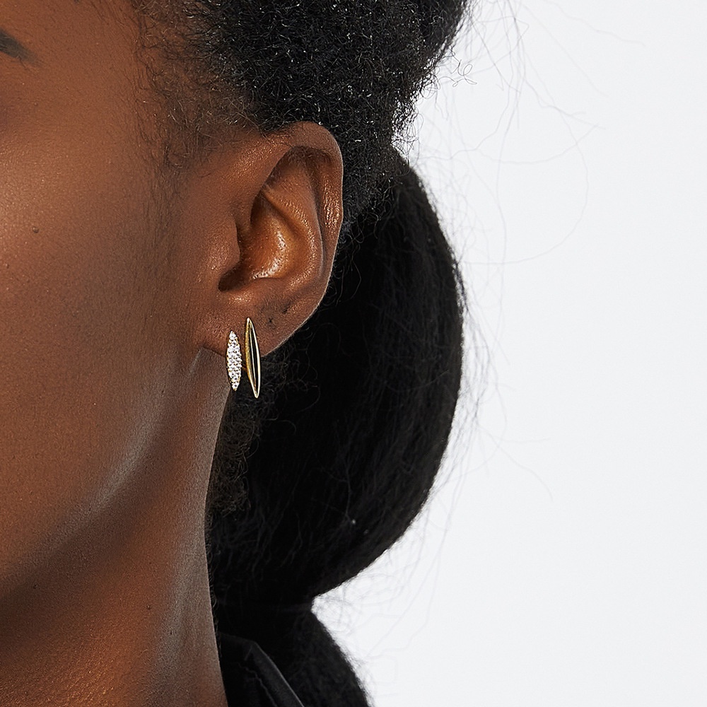 Anting Tusuk Bahan Metal Warna Silver Gaya Eropa Dan Amerika