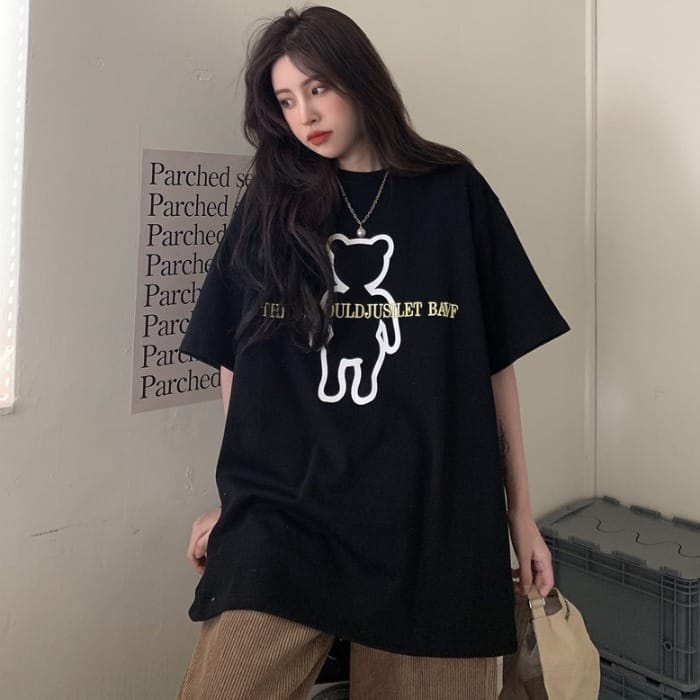 Kaos oversize wanita bavf bear