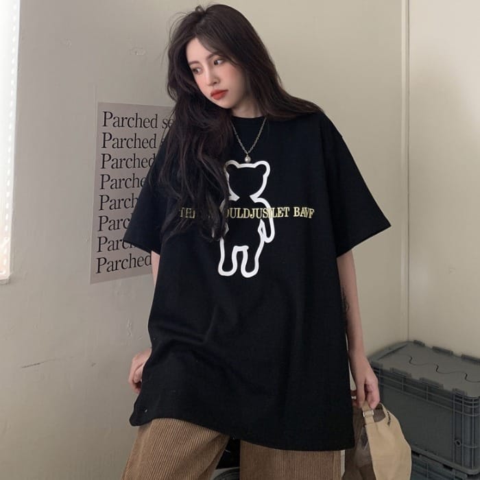 Kaos oversize wanita bavf bear