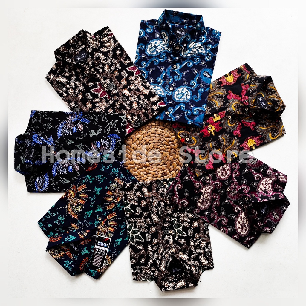 kemeja batik lengan pendek premium model slimfit motif modern tidak pasaran | JOZZARA | bisa COD