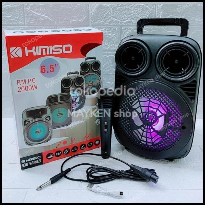 Speaker Bluetooth Karaoke 6.5 Inch Kms-3381 Bonus Mic Brain Power