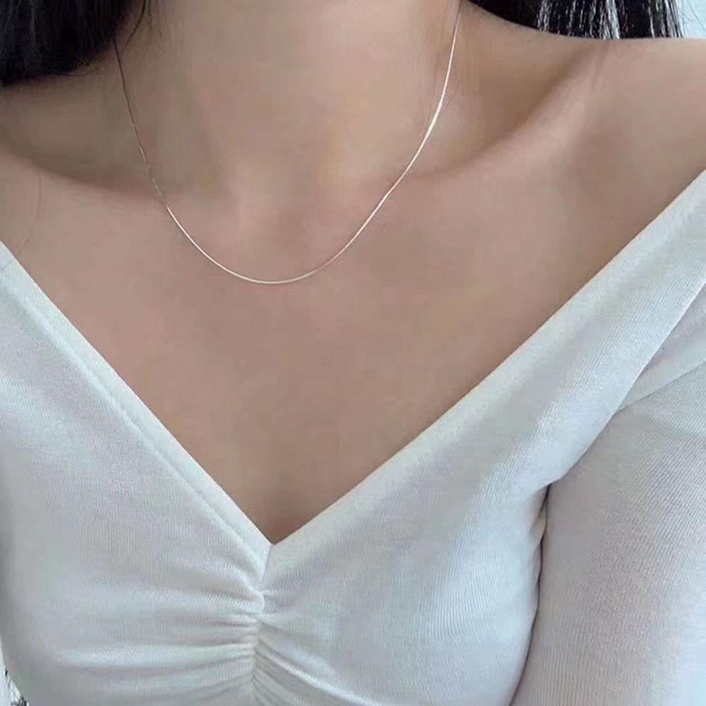 Top Silver Rantai Ular Anti Karat Liontin Perhiasan Pria Wanita