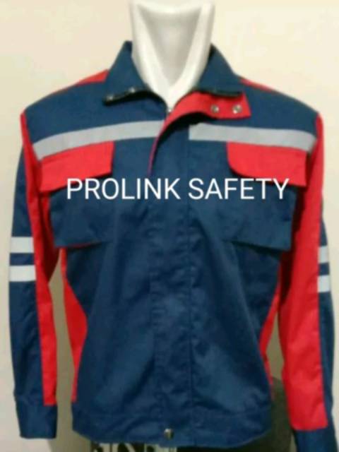 SERAGAM BAJU SAFETY SEMI JAKET MERAH DONGKER