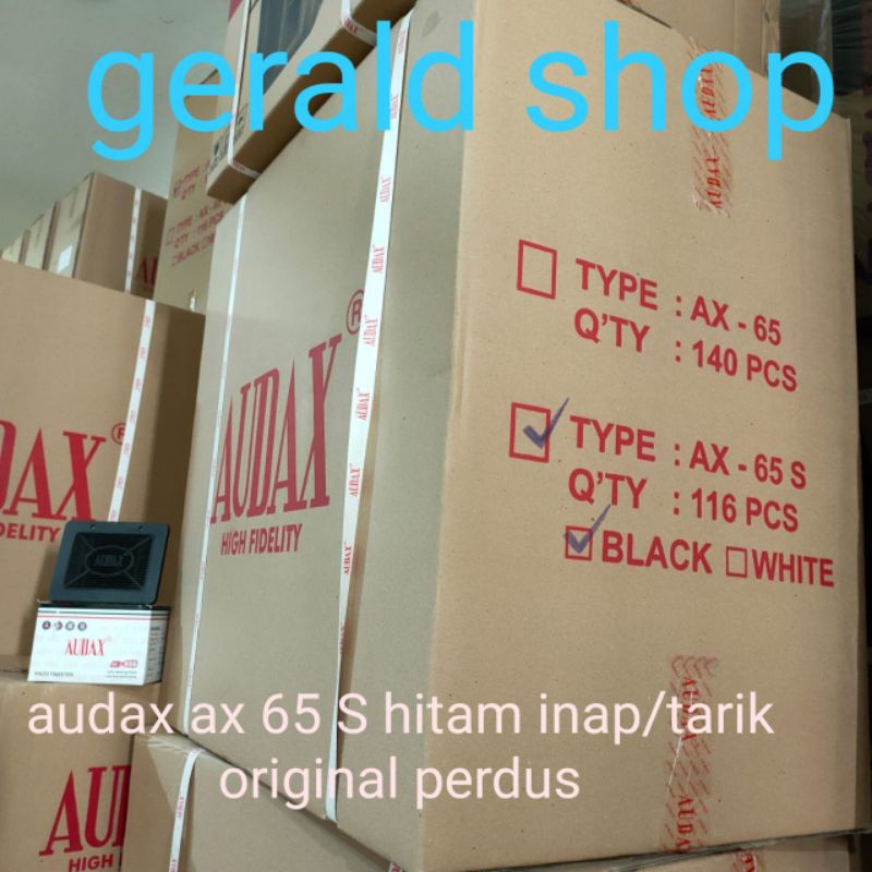 AUDAX AX 65 S HITAM TWEETER WALET INAP/TARIK ORIGINAL PER DUS