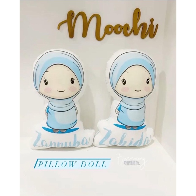 moochi baby pillow doll Boneka hijab