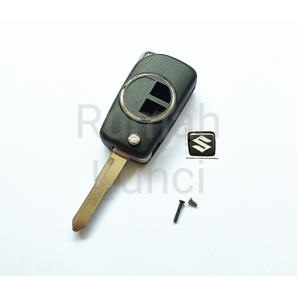 Casing Kunci Lipat Flip Key Suzuki Ertiga APV Swift Xover 2 Tombol + Logo