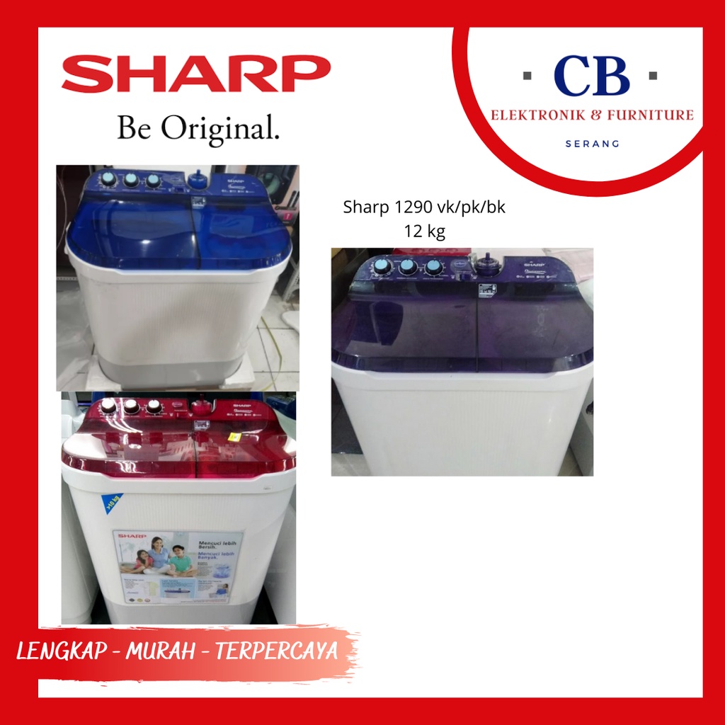 MESIN CUCI SHARP 1290 DOLPHINWAVE 12KG