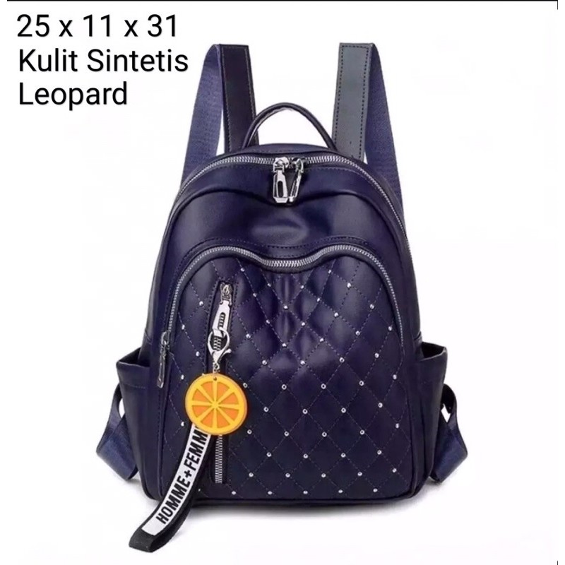 tas ransel wanita lemon tas lemon backpack wanita stylish tas multifungsi lemon bags tas kulit stude