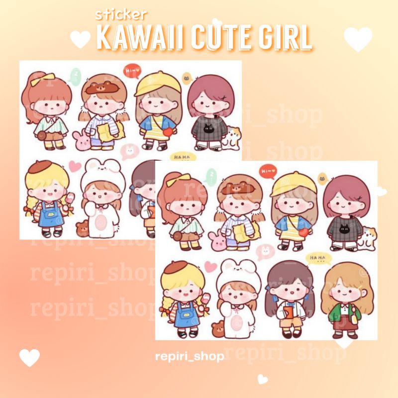 jual-kawaii-cute-girl-sticker-set-die-cut-shopee-indonesia
