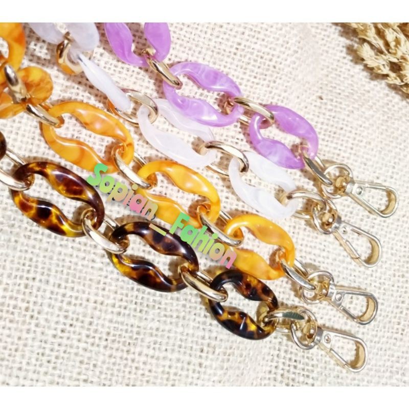 Chain Strap Tali Rantai Kombinasi Bahan Acrylic Import CY7