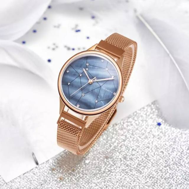 Jam Tangan Wanita ORIGINAL REBIRTH RE 086 rantai pasir