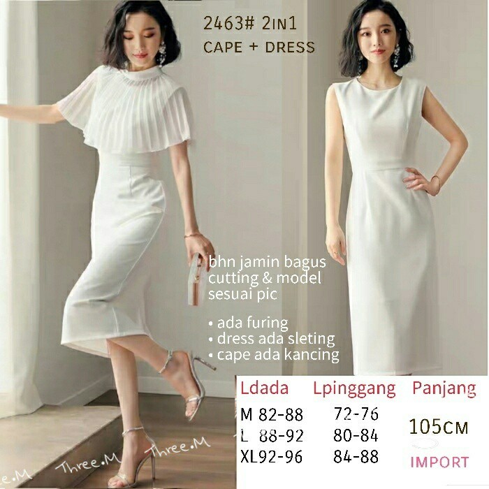 DRESS NATAL PARTY DRESS KONDANGAN CASUAL DRESS WANITA CAPE DRESS / BAJU TAHUN BARU 2020 TERBARU TREN