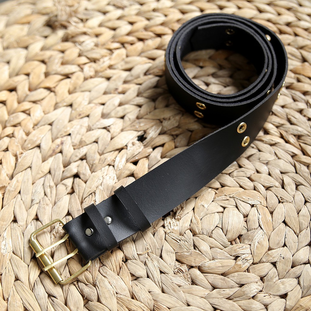 VANILLESHOP - Ikat Pinggang Wanita Ring Belt KOREA BELTIC EYELETS STRADY-BELTIC BESAR GOLD