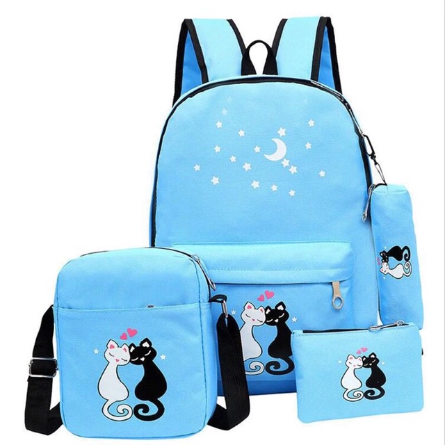 MORYMONY TAS JABOX - Tas Ransel Backpack Fashion Tas Sekolah-BIRU MUDA
