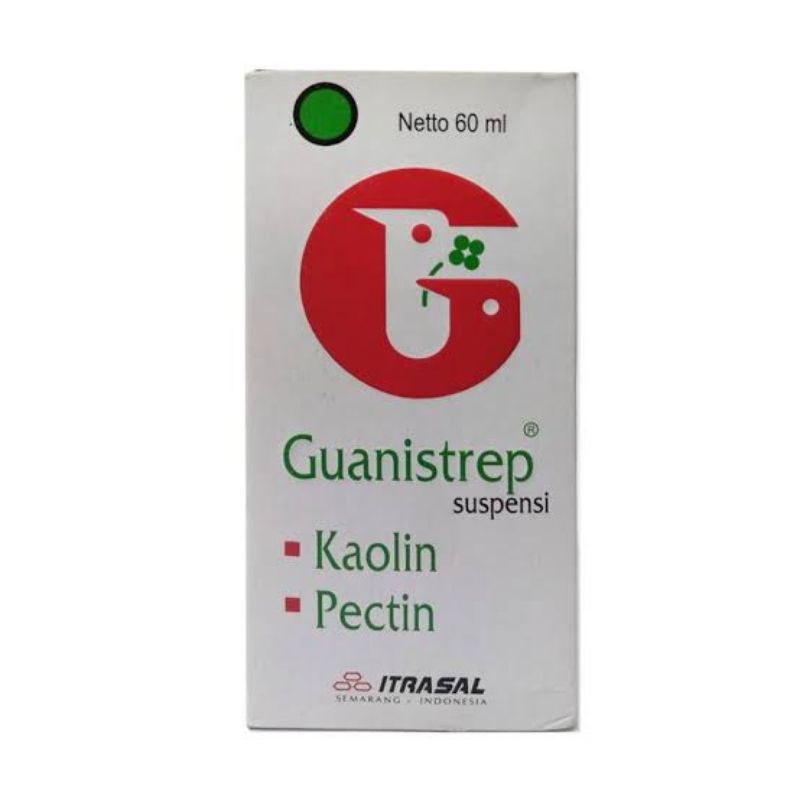guanistrep suspensi susp syrup sirup syr kaolin pectin itrasal 60ml 60 ml / botol