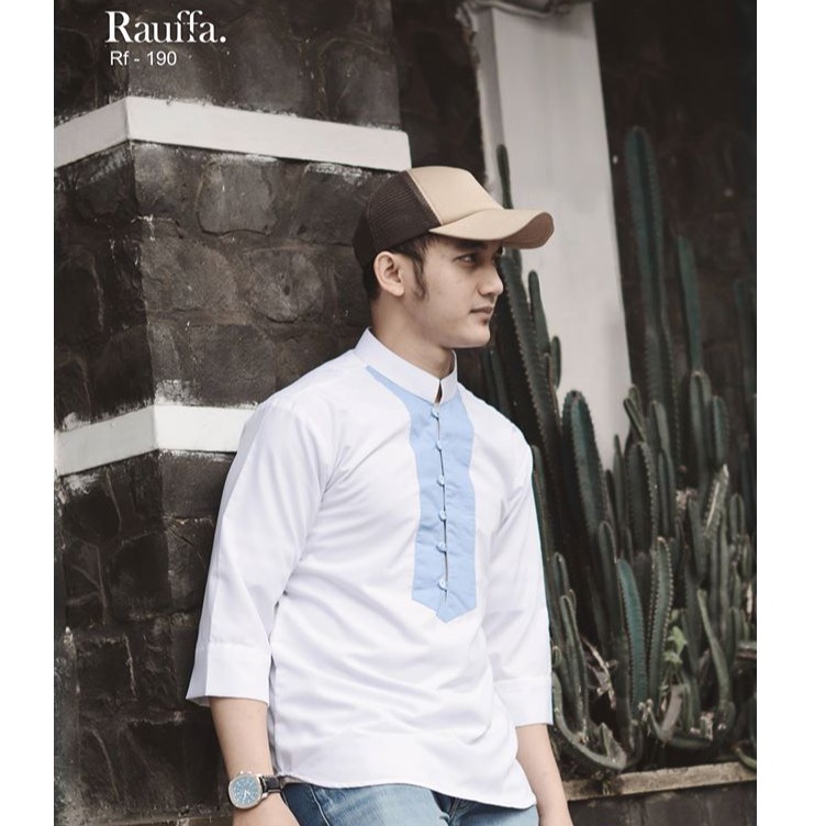 Baju Koko Rauffa Design Terbaru Model SLimfit