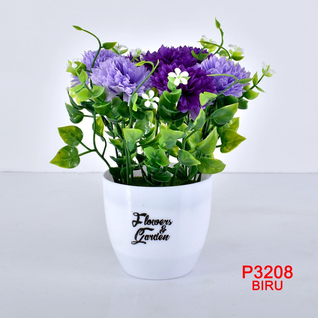 COD/ TL88 TANAMAN BUNGA HIAS POT TANAMAN HIAS DEKORASI RUMAH DAN BUNGA PLASTIK P3208-4