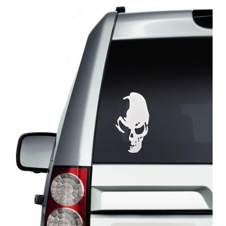 Stiker Kaca Mobil Unik Lucu Cutting Sticker Tengkorak Skull