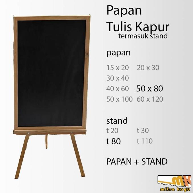 

Office & Stationery | Alat Tulis | Papan Tulis Kapur Hitam Blackboard Papan Ukuran 50 X 80 Standing 80 | Best Seller