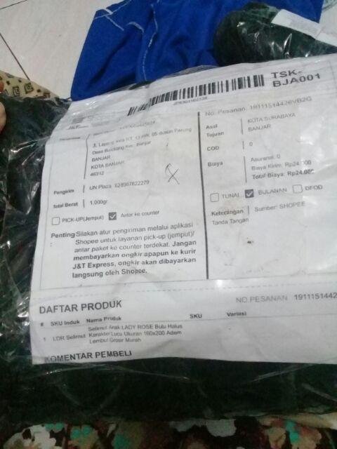 Selimut Bulu Lady Rose Super Soft Cod Surabaya Ijn Plaza