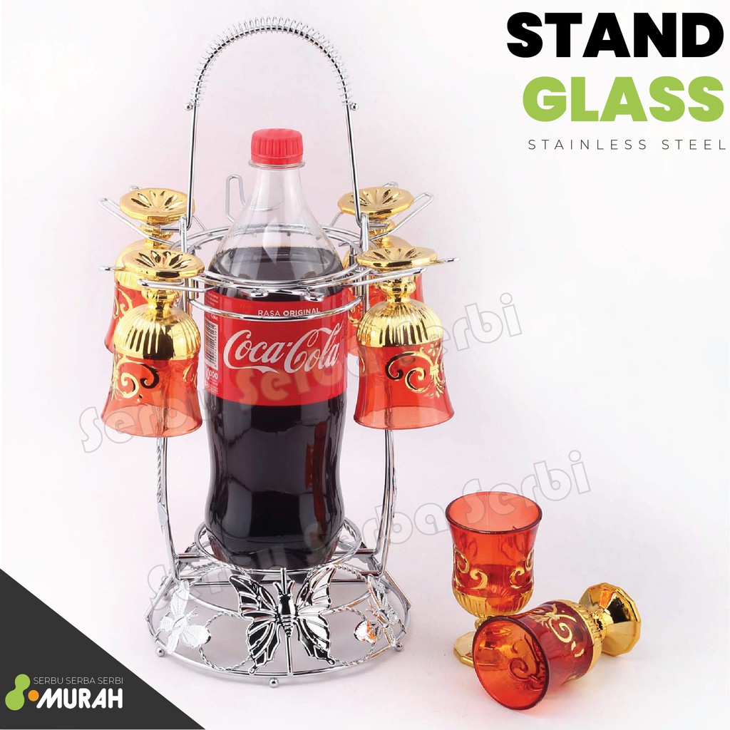 BISTRO 12779 RAK- STAND HOLDER CANGKIR STAND GELAS - Stand Glass Stainless - Tempat Cangkir