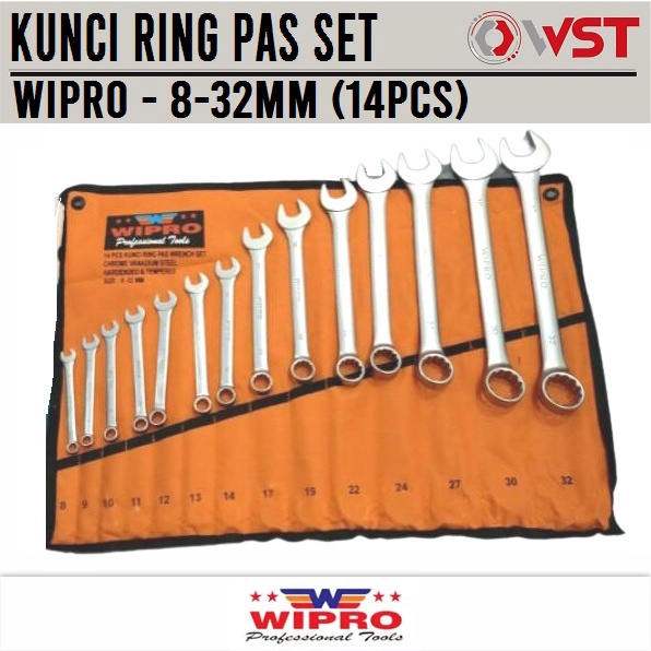 Wipro Kunci Ring Pas Set 8-32mm 14pcs / 8-32 mm