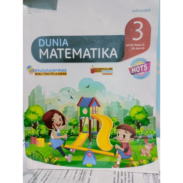 Buku Matematika kelas 3 tiga serangkai preloved
